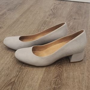 Baby Blue/ Dusty Blue Block Heels